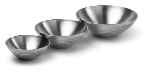 Skål Stainless Dubbelvägg 3-pack One Size Stål